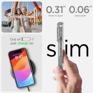 Удароустойчив, силиконов кейс за iPhone 15 от Spigen Liquid Crystal - Glitter Crystal