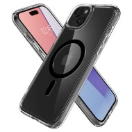 Удароустойчив кейс с MagSafe пръстен за iPhone 15 Plus от Spigen Ultra Hybrid Mag - Черен
