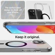 Удароустойчив кейс с MagSafe пръстен за iPhone 15 Plus от Spigen Ultra Hybrid Mag - Черен