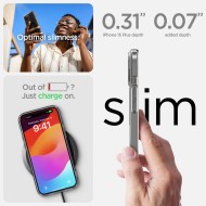 Удароустойчив кейс с MagSafe пръстен за iPhone 15 Plus от Spigen Ultra Hybrid Mag - Черен