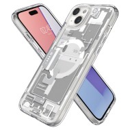 Удароустойчив кейс с MagSafe пръстен за iPhone 15 Plus от Spigen Ultra Hybrid Mag Zero One - Бял