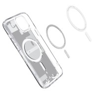 Удароустойчив кейс с MagSafe пръстен за iPhone 15 Plus от Spigen Ultra Hybrid Mag Zero One - Бял
