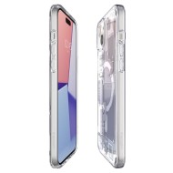 Удароустойчив кейс с MagSafe пръстен за iPhone 15 Plus от Spigen Ultra Hybrid Mag Zero One - Бял