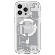 Удароустойчив кейс с MagSafe пръстен за iPhone 15 Pro от Spigen Ultra Hybrid Mag Zero One - Бял