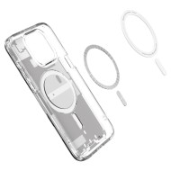 Удароустойчив кейс с MagSafe пръстен за iPhone 15 Pro от Spigen Ultra Hybrid Mag Zero One - Бял