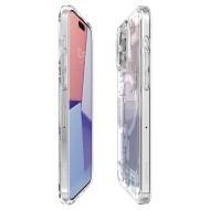 Удароустойчив кейс с MagSafe пръстен за iPhone 15 Pro от Spigen Ultra Hybrid Mag Zero One - Бял