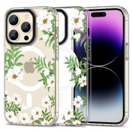 Твърд кейс с MagSafe пръстен за iPhone 15 Pro Max от Tech-Protect MagMood - Spring Daisy