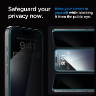 Стъклен протектор за дисплей на iPhone 15 Plus / 16 Plus от Spigen Glas.TR "Ez Fit" - Privacy