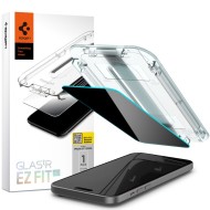 Стъклен протектор за дисплей на iPhone 15 Pro от Spigen Glas.TR "Ez Fit" - Privacy