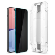 Стъклен протектор за дисплей на iPhone 15 Pro от Spigen Glas.TR "Ez Fit" - Privacy