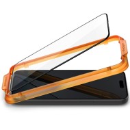 2 броя протектори за дисплей на iPhone 15 Plus от Spigen ALM Glass FC - Черни