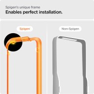 2 броя протектори за дисплей на iPhone 15 Plus от Spigen ALM Glass FC - Черни