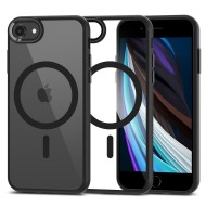 Твърд кейс с MagSafe пръстен за iPhone 7 / 8 / SE 2020-2022 от Tech-Protect MagMat - Прозрачен/Черен
