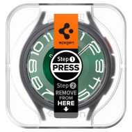 2 броя стъклени протектори за Samsung Galaxy Watch 6 Classic (47mm) от Spigen Glas.TR EZ-Fit 2-pack - Прозрачни