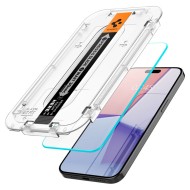2 броя стъклени протектора за дисплей на iPhone 15 Pro Max от Spigen Glas.TR "Ez Fit" - Прозрачни