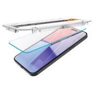 2 броя стъклени протектора за дисплей на iPhone 15 Pro Max от Spigen Glas.TR "Ez Fit" - Прозрачни