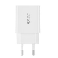 Бързо зарядно с PD 35W и Lightning кабел от Tech-Protect C35W - Бяло