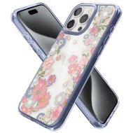 Удароустойчив твърд кейс за iPhone 15 Pro от Spigen Ultra Hybrid - Blossom