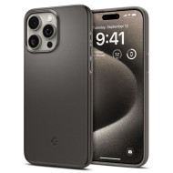 Тънък твърд кейс за iPhone 15 Pro Max от Spigen Thin Fit - Gunmetal
