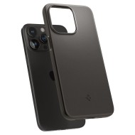 Тънък твърд кейс за iPhone 15 Pro Max от Spigen Thin Fit - Gunmetal