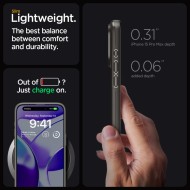 Тънък твърд кейс за iPhone 15 Pro Max от Spigen Thin Fit - Gunmetal