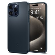 Тънък твърд кейс за iPhone 15 Pro Max от Spigen Thin Fit - Metal Slate