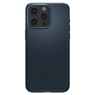 Тънък твърд кейс за iPhone 15 Pro Max от Spigen Thin Fit - Metal Slate