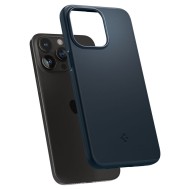 Тънък твърд кейс за iPhone 15 Pro Max от Spigen Thin Fit - Metal Slate