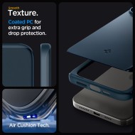 Тънък твърд кейс за iPhone 15 Pro Max от Spigen Thin Fit - Metal Slate