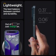 Тънък твърд кейс за iPhone 15 Pro Max от Spigen Thin Fit - Metal Slate