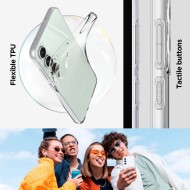 Удароустойчив, силиконов кейс за Samsung Galaxy S23 FE от Spigen Liquid Crystal - Прозрачен