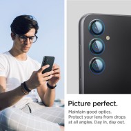 2 броя комплетки от протектори за обектви на камерата на Samsung Galaxy S23 FE от Spigen Optik Tr - Черен 