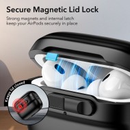 Удароустойчив калъф с MagSafe за Apple AirPods Pro 1 / 2 от ESR Pulse Halolock - Черен