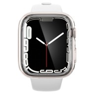 Удароустойчив кейс с протектор за Apple Watch 7/8/9 (45mm) от Spigen Ultra Hybrid - Прозрачен