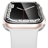Удароустойчив кейс с протектор за Apple Watch 7/8/9 (45mm) от Spigen Ultra Hybrid - Прозрачен