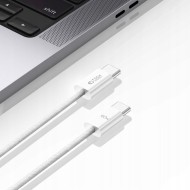 25см кабел USB-C към USB-C с Power Delivery 60W / 3A от Tech-Protect UltraBoost Classic - Бял