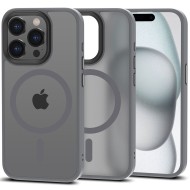 Твърд кейс с MagSafe пръстен за iPhone 15 Pro Max от Tech-Protect MagMat - Matte Titanium