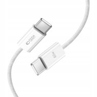 100см кабел USB-C към USB-C с Power Delivery 60W / 3A от Tech-Protect UltraBoost Classic - Бял