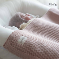 Памучно одеяло 80x100cm от Cotton Hug Органик – Роза