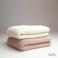 Памучно одеяло 80x100cm от Cotton Hug Органик – Роза