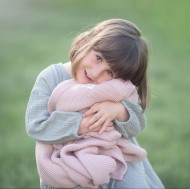 Памучно одеяло 80x100cm от Cotton Hug Органик – Роза