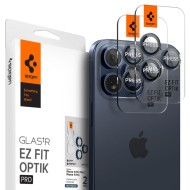 2бр комплекти от протектори за камера на iPhone 14 Pro / Pro Max / 15 Pro / Pro Max от Spigen Optik Tr - Blue Titanium
