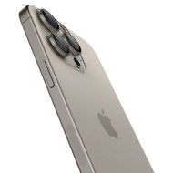2бр комплекти от протектори за камера на iPhone 14 Pro / Pro Max / 15 Pro / Pro Max / 16 Pro / Pro Max от Spigen Optik Tr - Natural Titanium