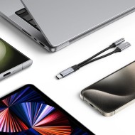 Преходник USB-C към Mini Jack 3.5mm и USB-C от Tech-Protect UltraBoost - Черен
