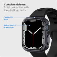 Удароустойчив кейс с протектор за Apple Watch 7/8/9 (41mm) от Spigen Ultra Hybrid - Space Crystal