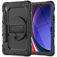 360 градусов калъф за таблет Samsung Galaxy Tab S9 (11.0") / S9 FE / S10 FE / S10 Lite 10.9" от Tech-Protect Solid360 - Черен