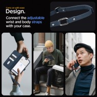 Кожен тефтер за iPhone 15 Pro от Spigen Wallet "S" Pro - Navy
