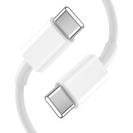 Стенно зарядно с два порта и кабел USB-C / USB-C 20W от Tech Protect C20W - Бяло