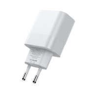 Стенно зарядно с два порта и кабел USB-C / USB-C 20W от Tech Protect C20W - Бяло
