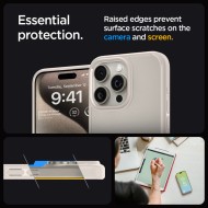 Удароустойчив твърд кейс за iPhone 15 Pro от Spigen Ultra Hybrid - Natural Titanium